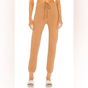 Enza Costa High Rise French Terry Jogger in Pecan